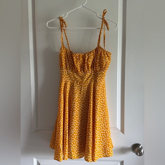 Yellow Polka Dot Showpo Summer Dress - Picture 6 of 10